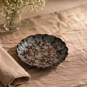 EMBER AND HONEY BROWN SNACK/DESSERT PLATE