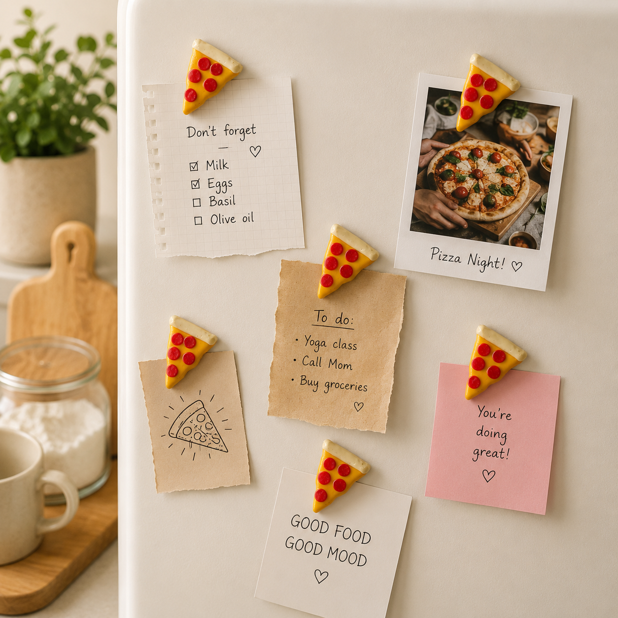MINI PIZZA SLICE FRIDGE MAGNET - Image 2